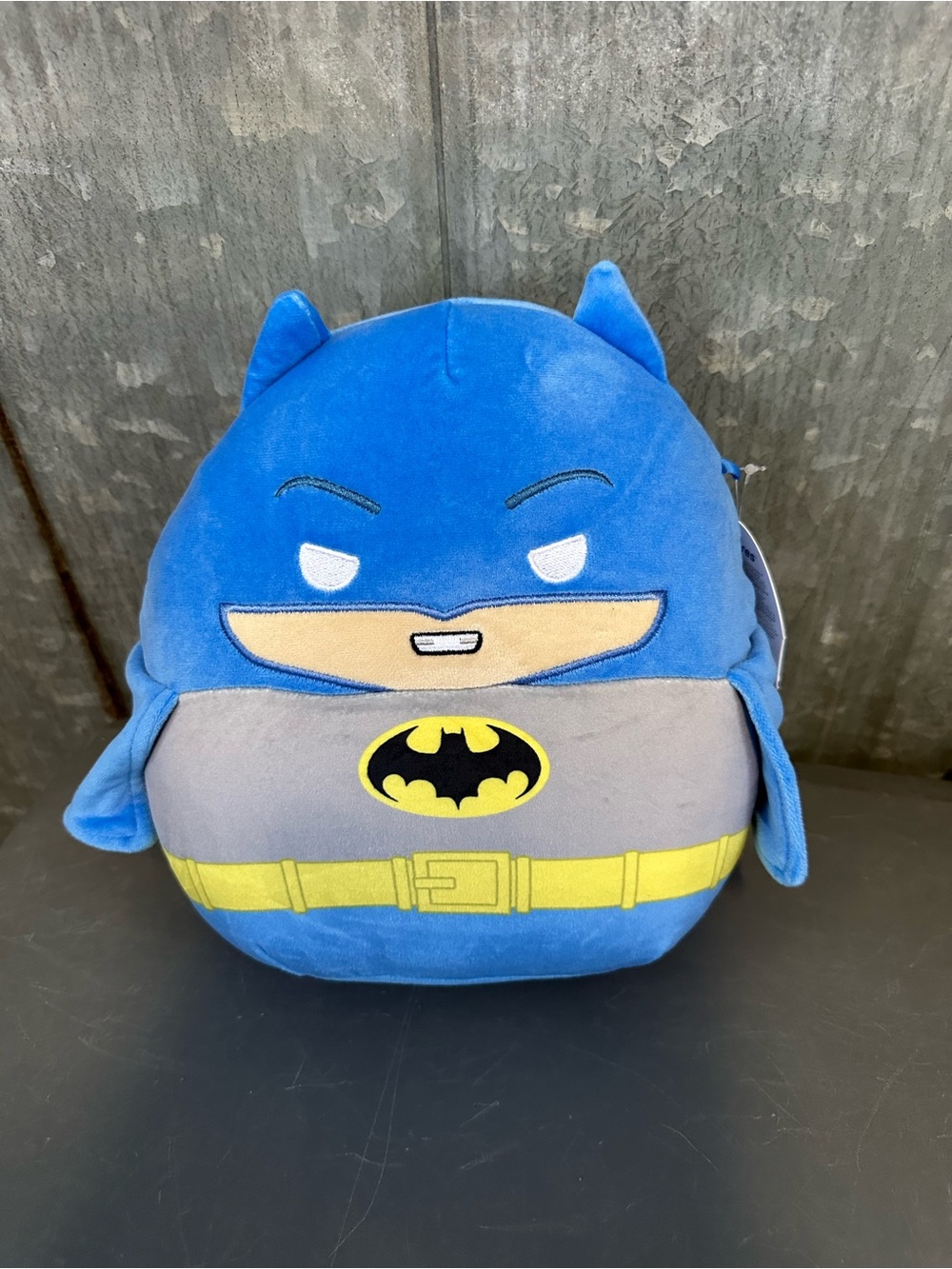 DC Blue and Gray Batman Plush with Yellow Accents